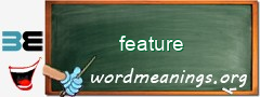 WordMeaning blackboard for feature